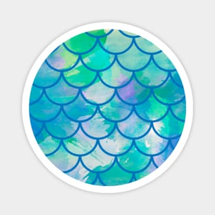 Mermaid scales Sea Blue Magnet